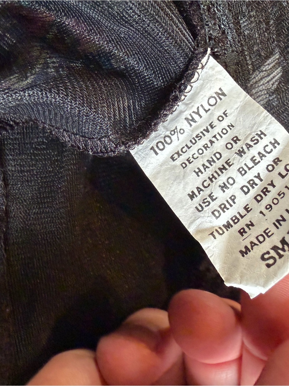 Vintage Black Lace Trim Sheer Slip Dress - Picture 6 of 7